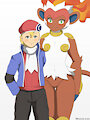 [Commission] Trainer & Infernape by WinickLim