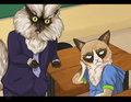 Colonel Meow and Grumpy Cat by Doroshevae