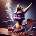 Spyro taking a break by Zero293