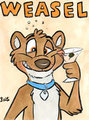 The original weasel con badge by IMWeasel