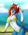 Beach Girl by WolfLady