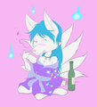 Chibi Drunk Kitsune by RisingDragon