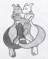 TBFM Commission Series 45/45 - Lucas and Mewtwo by Mewtwo
