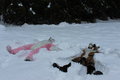 Furry snow angels by Duffy