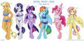 Anthro Height Chart: The Mane Six by Ambris