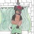 Shower time for puppy (finished ) :P by duskydingo