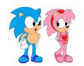 Classic Sonic & Amy Colored Version by MarnicIoso