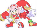 Amy & Knuckles colored sketch.