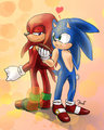 Knuckles and Sonic  by KrazyELF